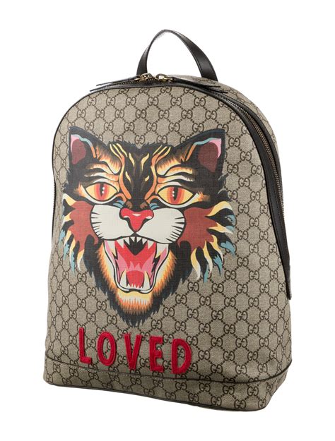 gucci angry cat backpack